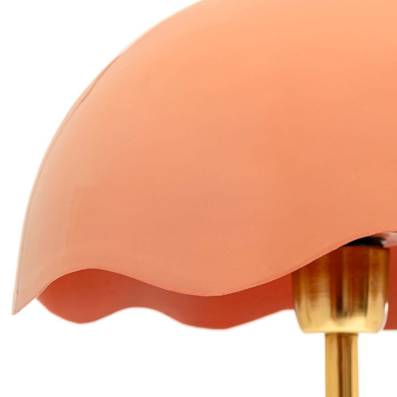 Retro roze lamp van staal en wit marmer - Lia - Kare Design