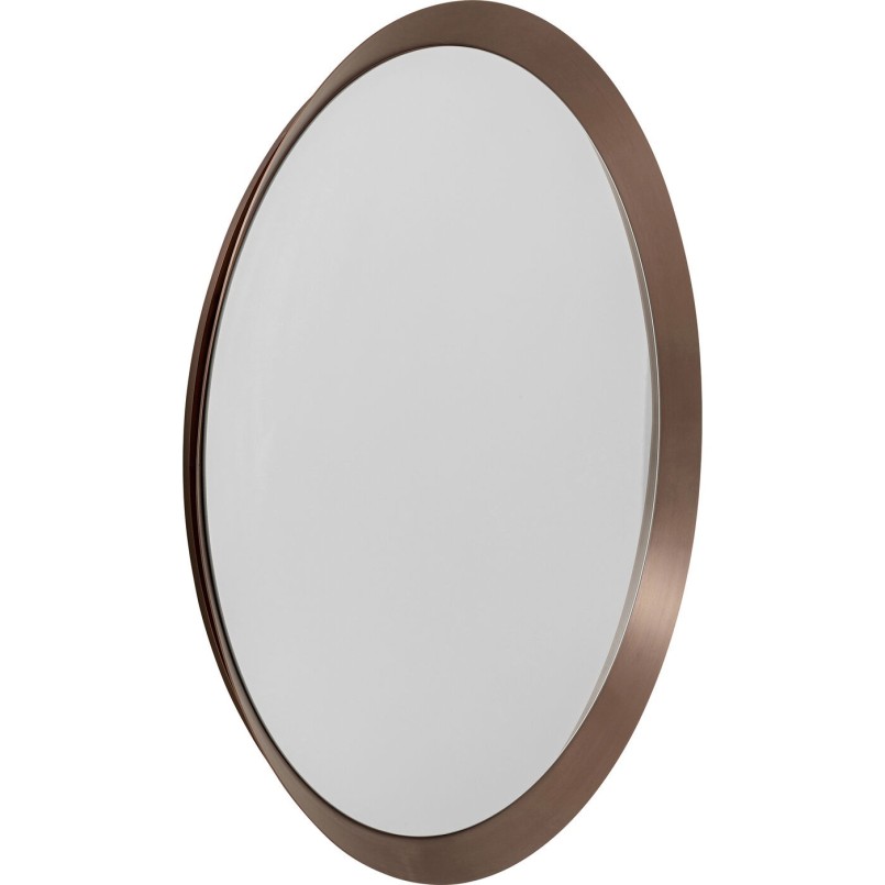 Round wall mirror with bevelled edges - Arezzo Coffee - Kare Design