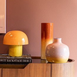 Paddestoel lamp in geel en oranje staal - Mushroom Duo - Kare Design