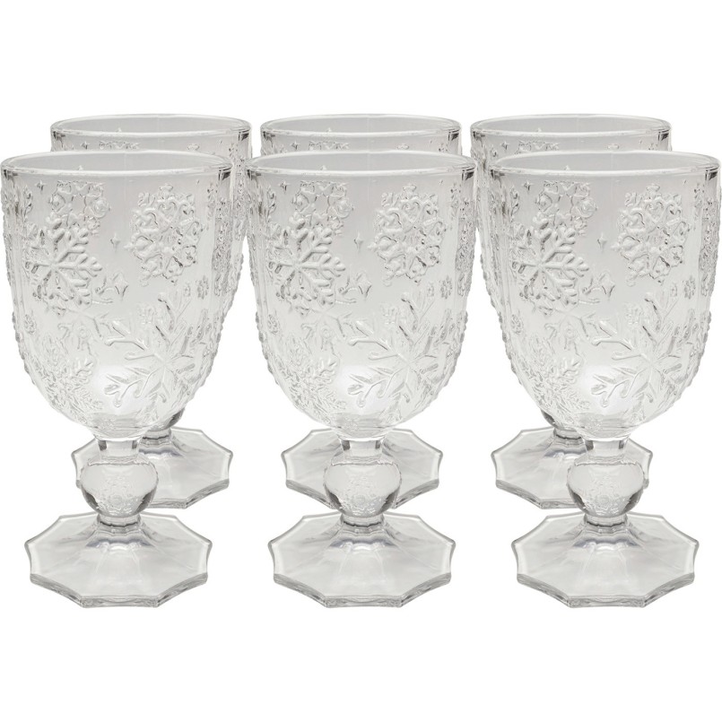 Snowflake wine glasses - Ice Flowers - Kare Design