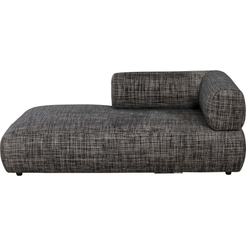 Zwart-witte stoffen hoekbank links - Bow - Kare Design