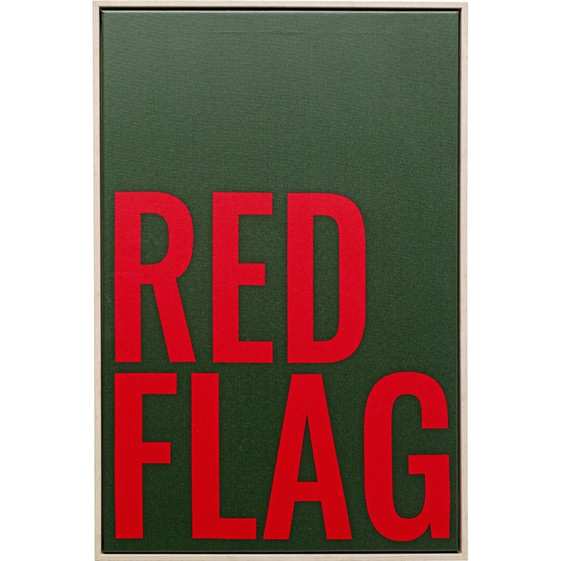 Groen en rood krijtbord - Rode vlag - Kare Design