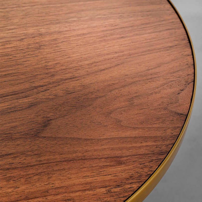 Ronde bijzettafel in walnoot - Cono - Kare Design