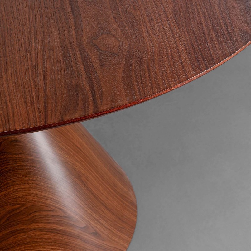 Round walnut table - Cono - Kare Design