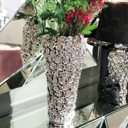 Rose vase in chrome relief - Kare Design