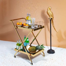 Gouden Vogelfiguur - Papegaai - Kare-ontwerp