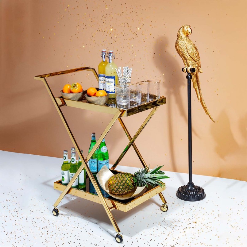 Golden Bird Figurine - Parrot - Kare Design