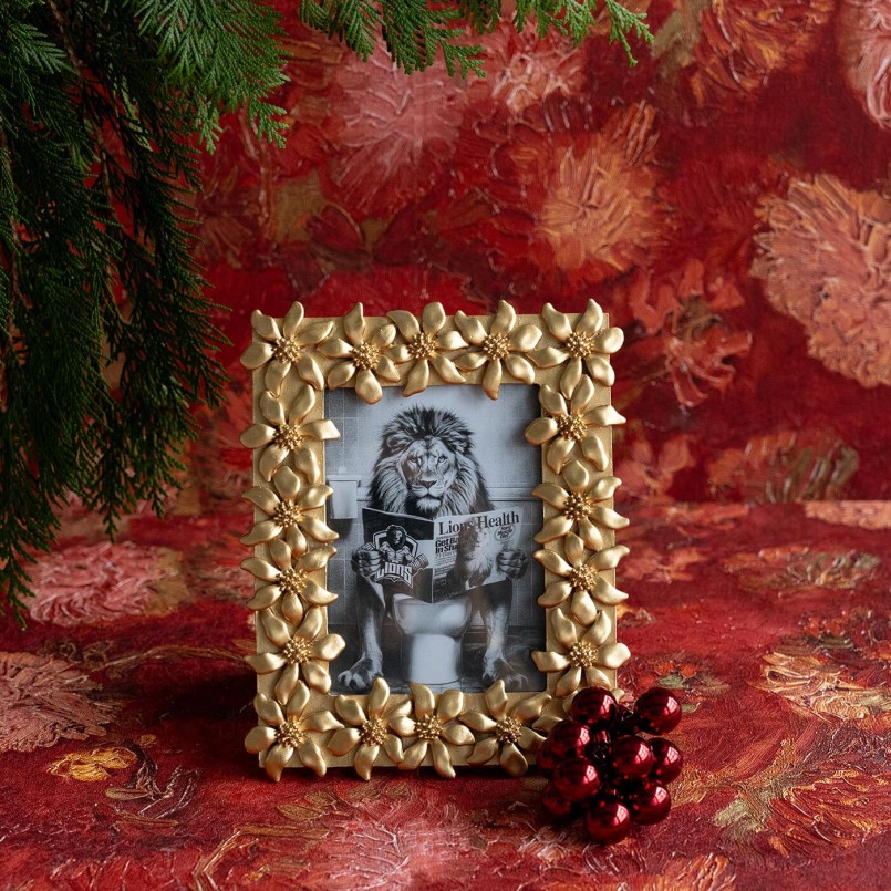 Golden flowers photo frame - Kare Design