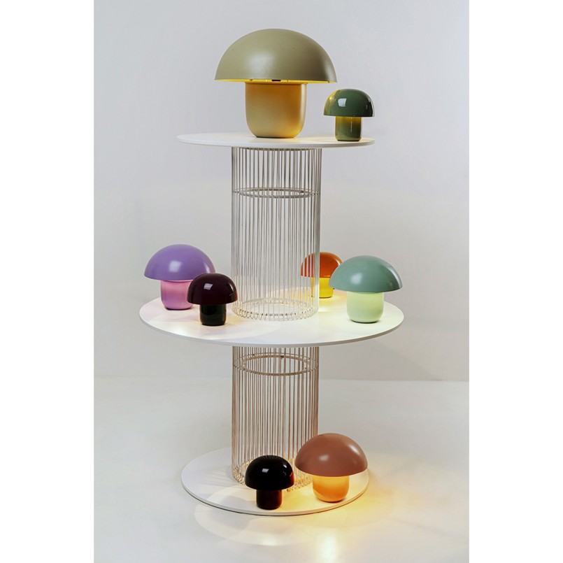 Retro beige stalen paddestoel lamp - Paddestoel - Kare Design