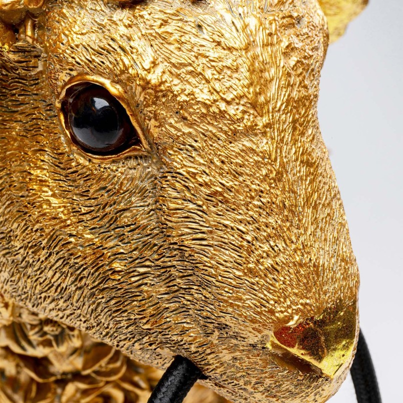 Golden sheep lamp with flowers - Animal - Kare Design