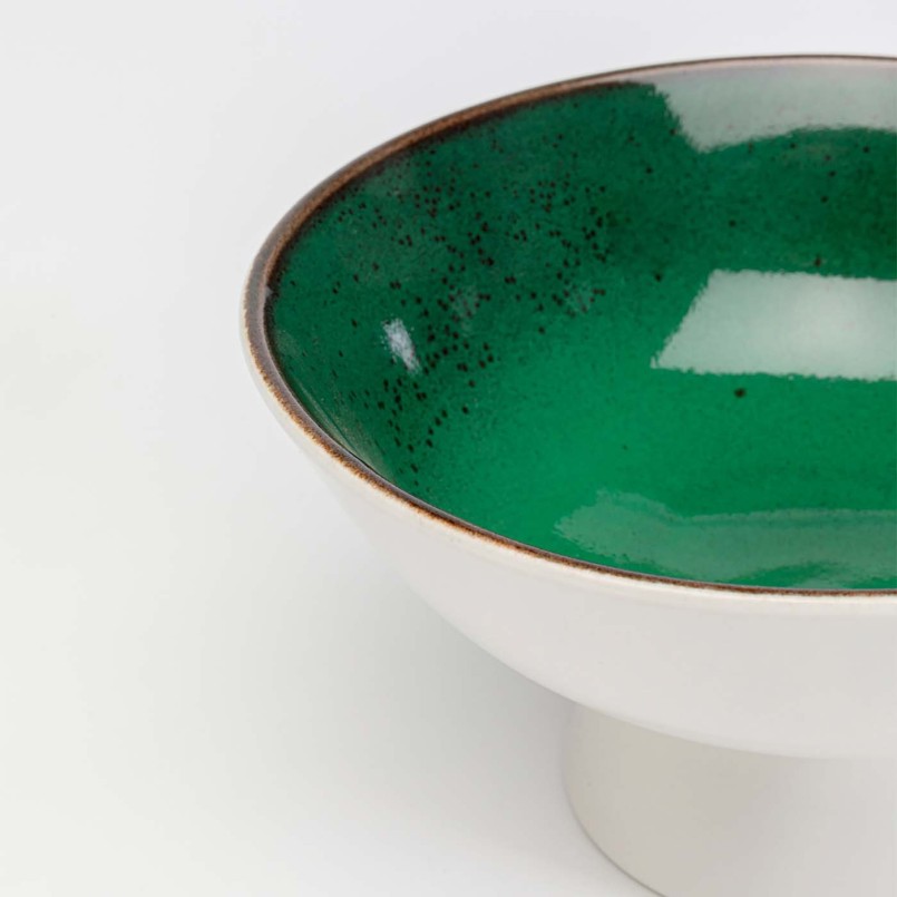 Groen en wit porseleinen kommen set van 4 - Colorino - Kare Design