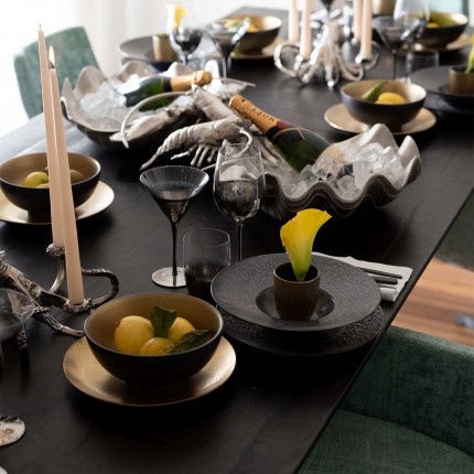Soepborden Cosmos Ø27cm zwart (4/set) Kare Design