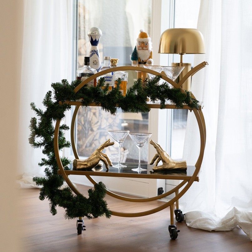 Gouden hand boekensteunen - Kare Design