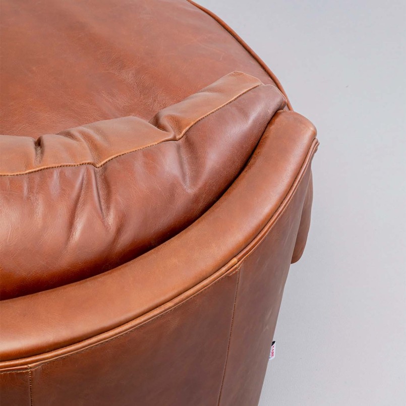 Bruine leren draaifauteuil - Music Hall - Kare Design