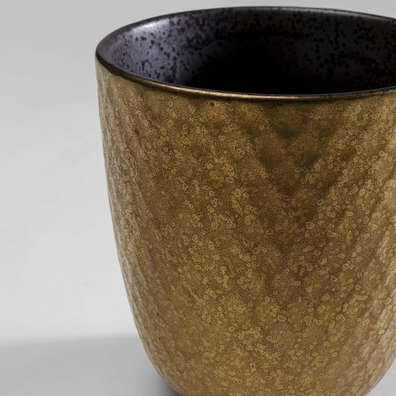 Gouden en grijze porseleinen kopjes - Diva - Kare Design