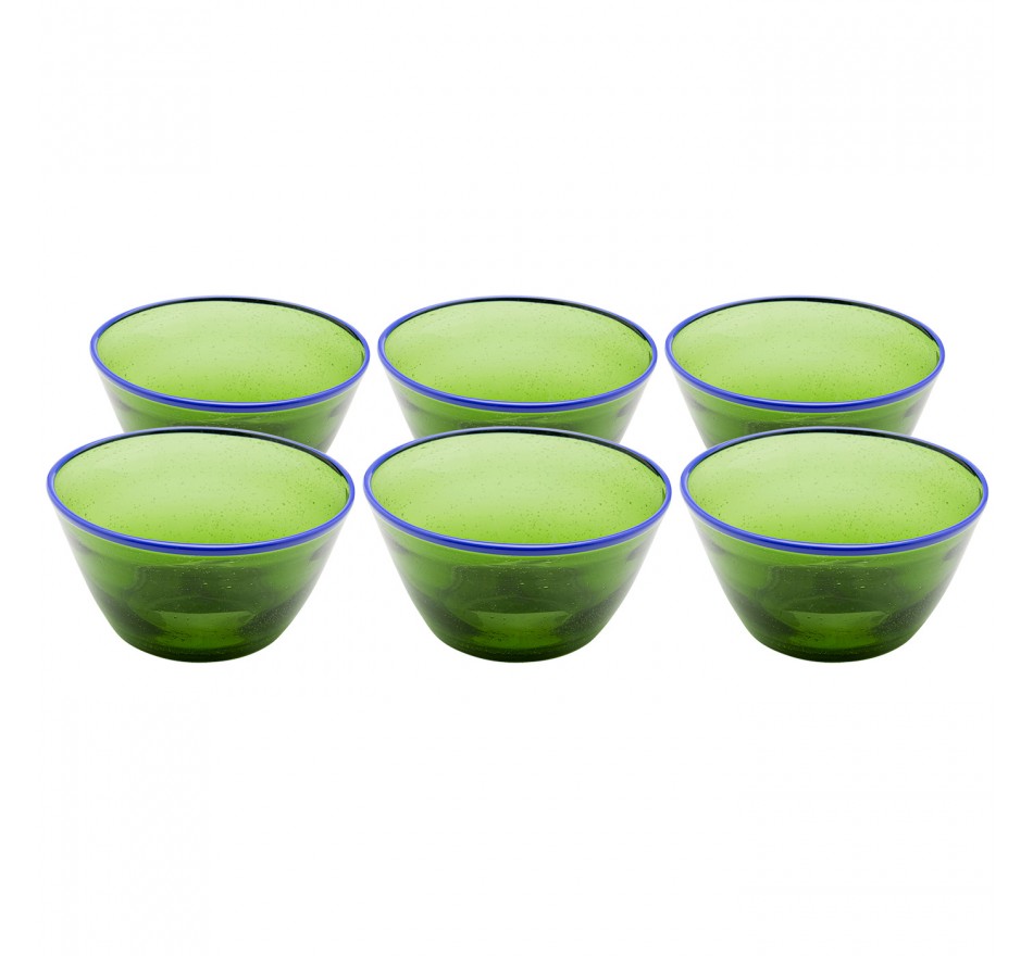 Bowl Bubbles green (6/set) Kare Design