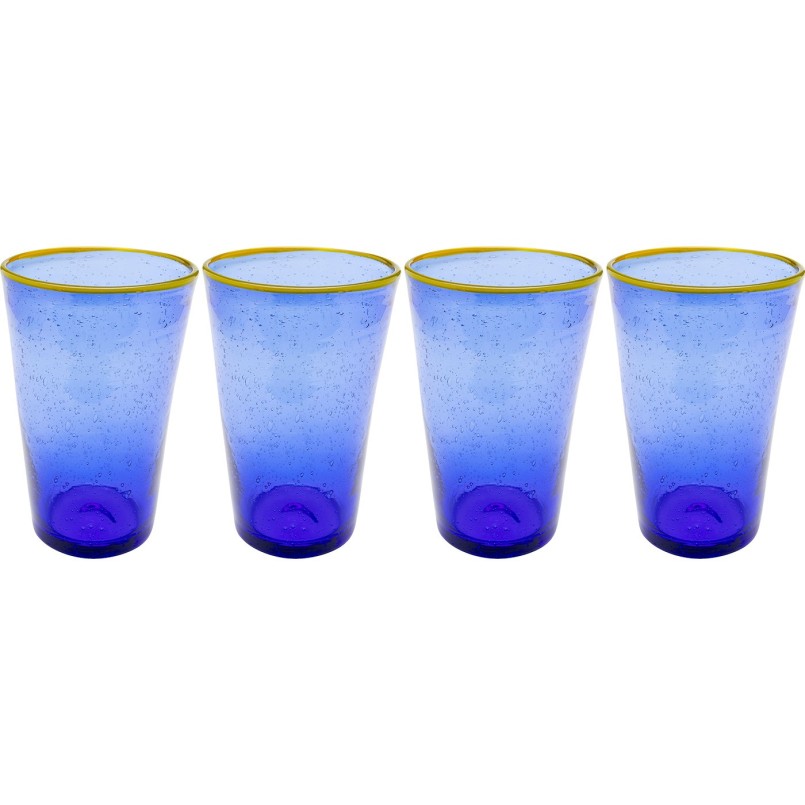 Water Glass Bubbles blue (4/set) Kare Design