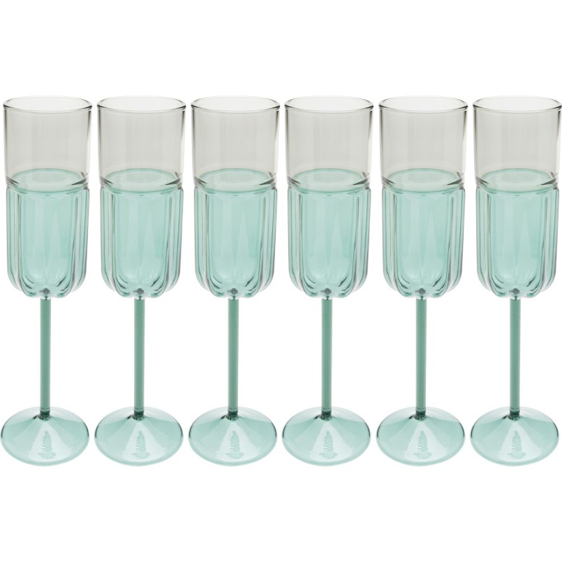 Champagneglazen Duetto (6/set) Kare Design