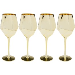 Wijnglazen Diamond goud (4/Set) Kare Design