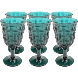 Wijinglazen Tissue blauw (6/set) Kare Design