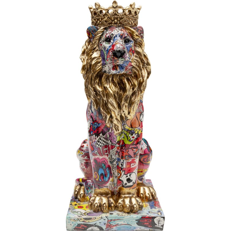 Figurine décorative Graffiti King Lion 29cm