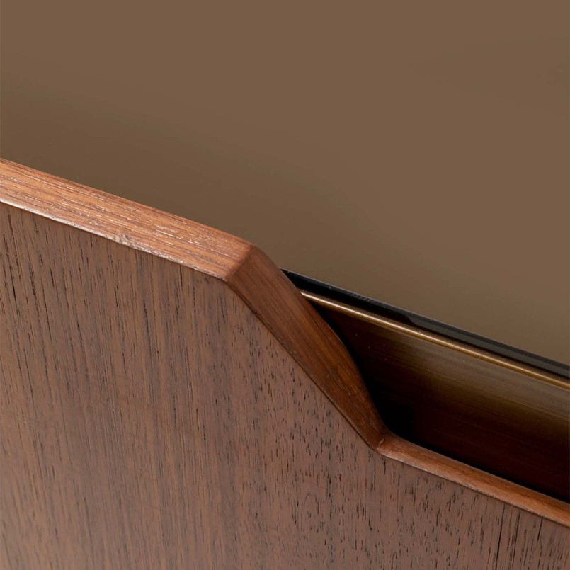 Dressoir met houteffect en glas in lood - Giorgio - Kare Design