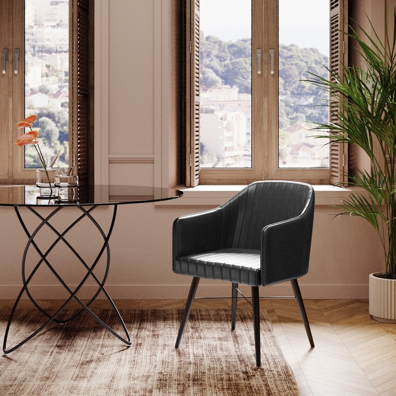 Eettafel Molekular Ø120cm zwart Kare Design