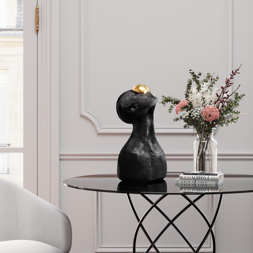 Eettafel Molekular Ø120cm zwart Kare Design