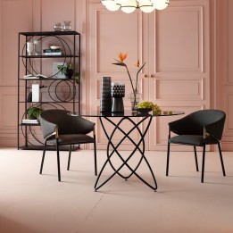 Eettafel Molekular Ø120cm zwart Kare Design