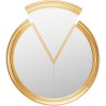 Asymmetrical round gold mirror - Double Vision - Kare Design