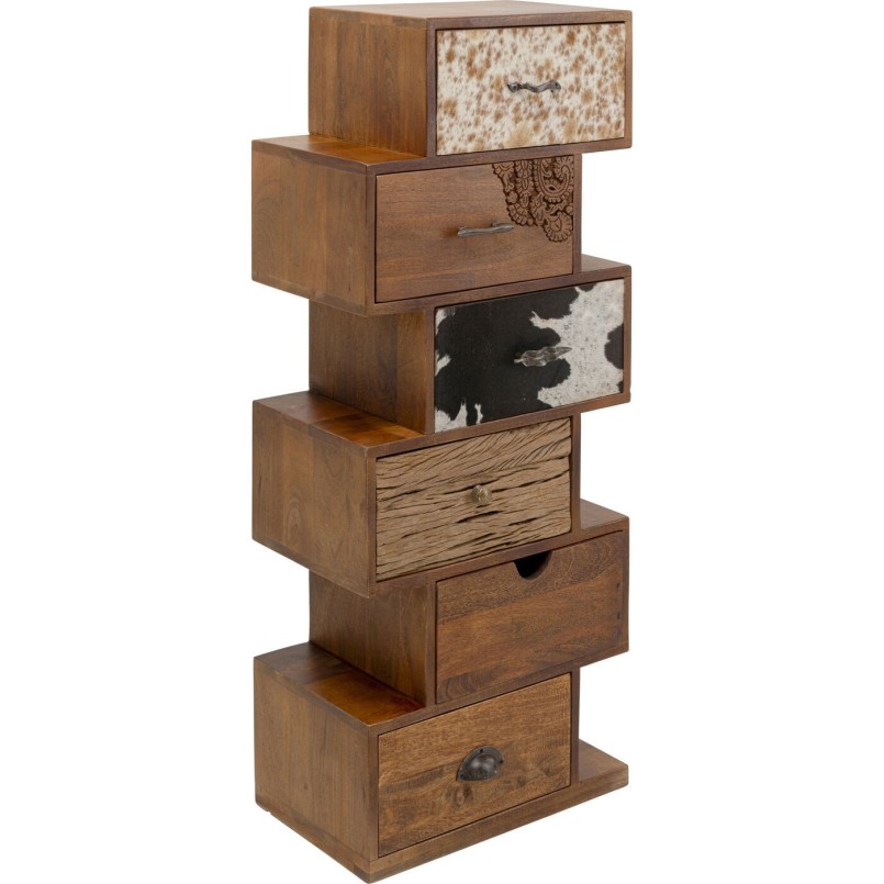 Rustieke houten ladenkast - Rodeo Zick Zack - Kare Design