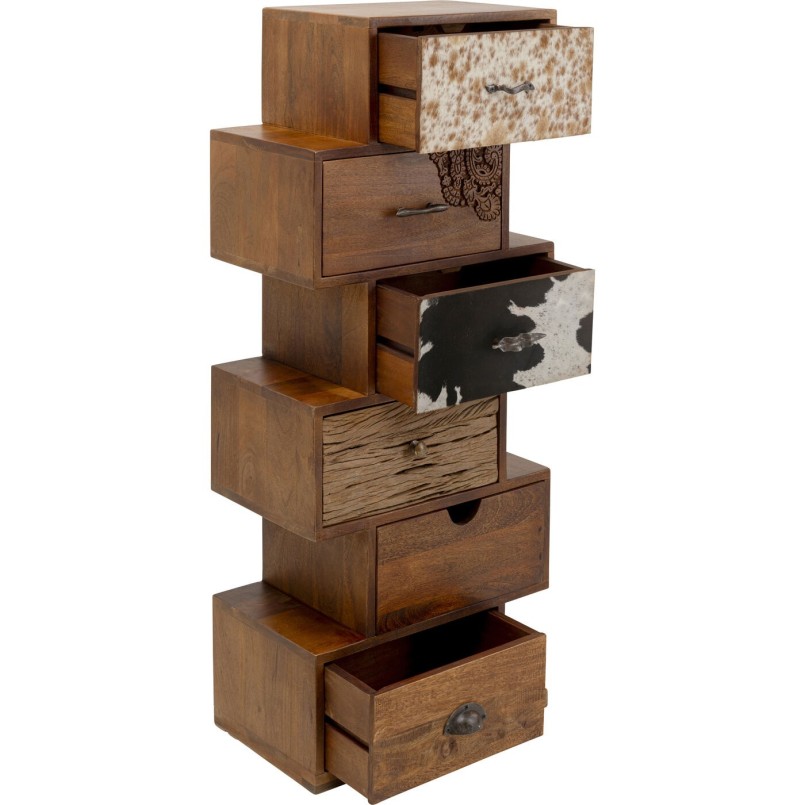 Rustic wooden chest of drawers - Rodeo Zick Zack - Kare Design