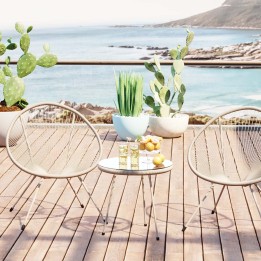 Tuin Bijzettafel Acapulco Mono beige Kare Design