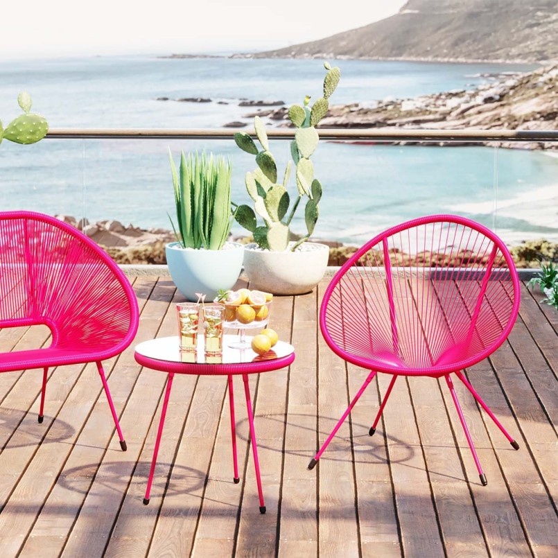 Roze tuin bijzettafel - Acapulco Mono - Kare Design