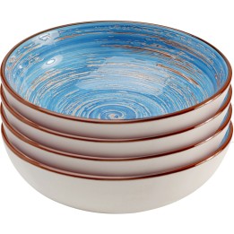 Stoneware bowls set of 4 blue - Swirl Blue - Kare Design