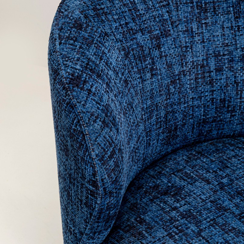 Draaifauteuil Ellie donkerblauw Kare Design