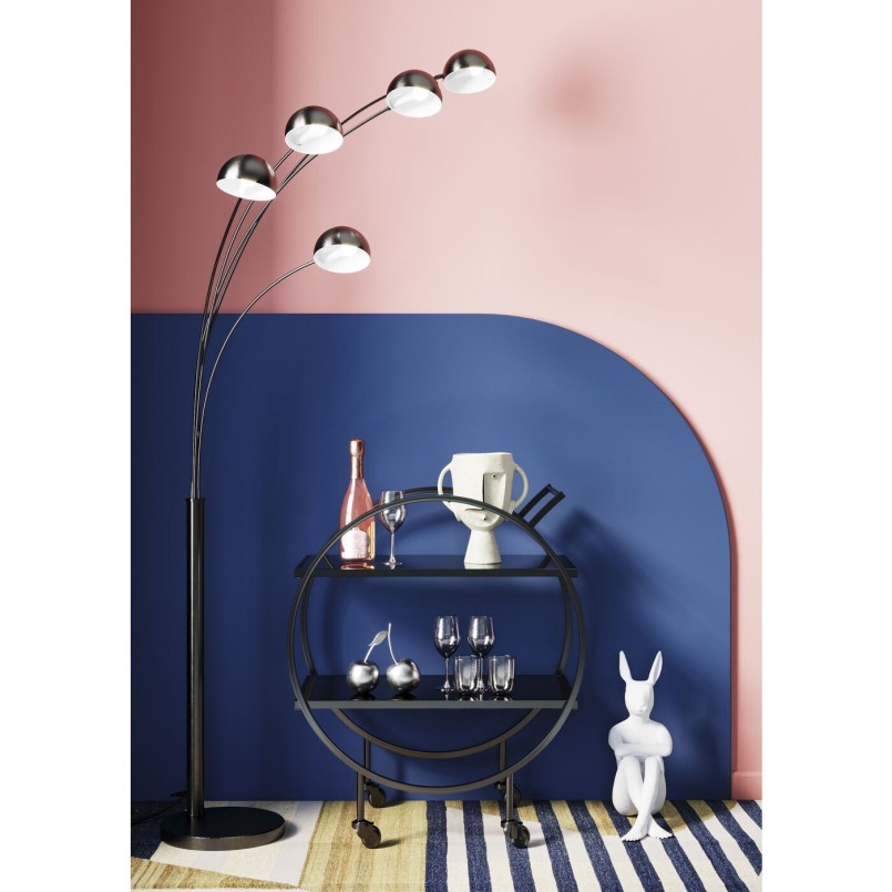 Contemporary matt black floor lamp - Five Fingers - Kare Design