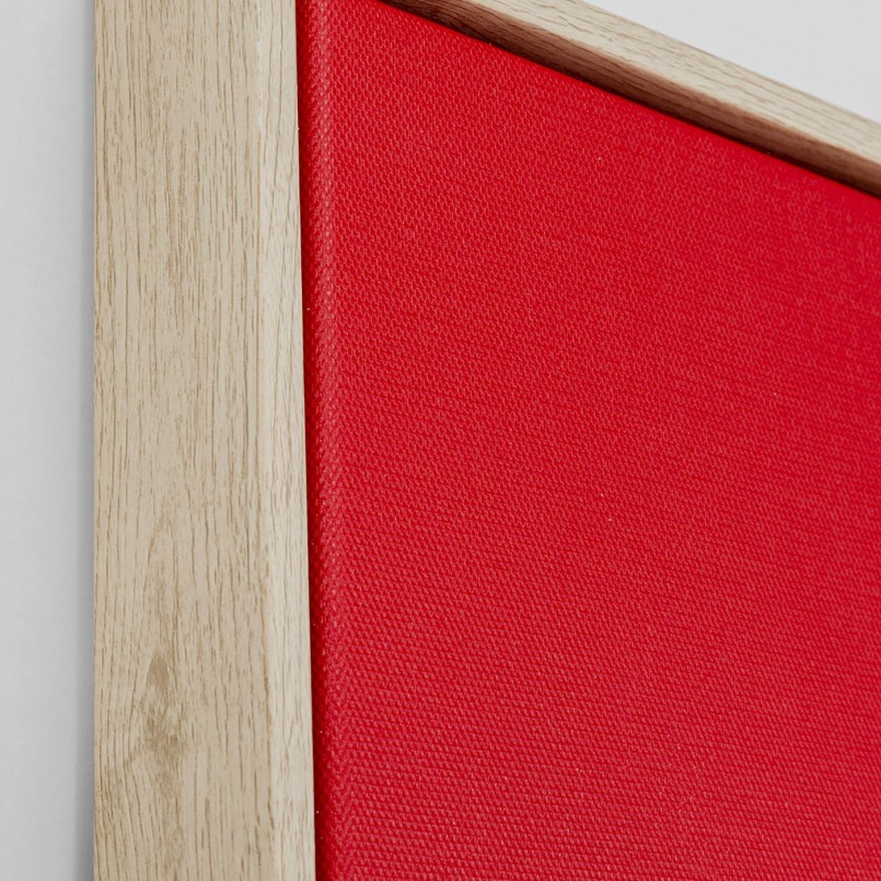 Rood en blauw vierkant bord - Geld nodig - Kare Design