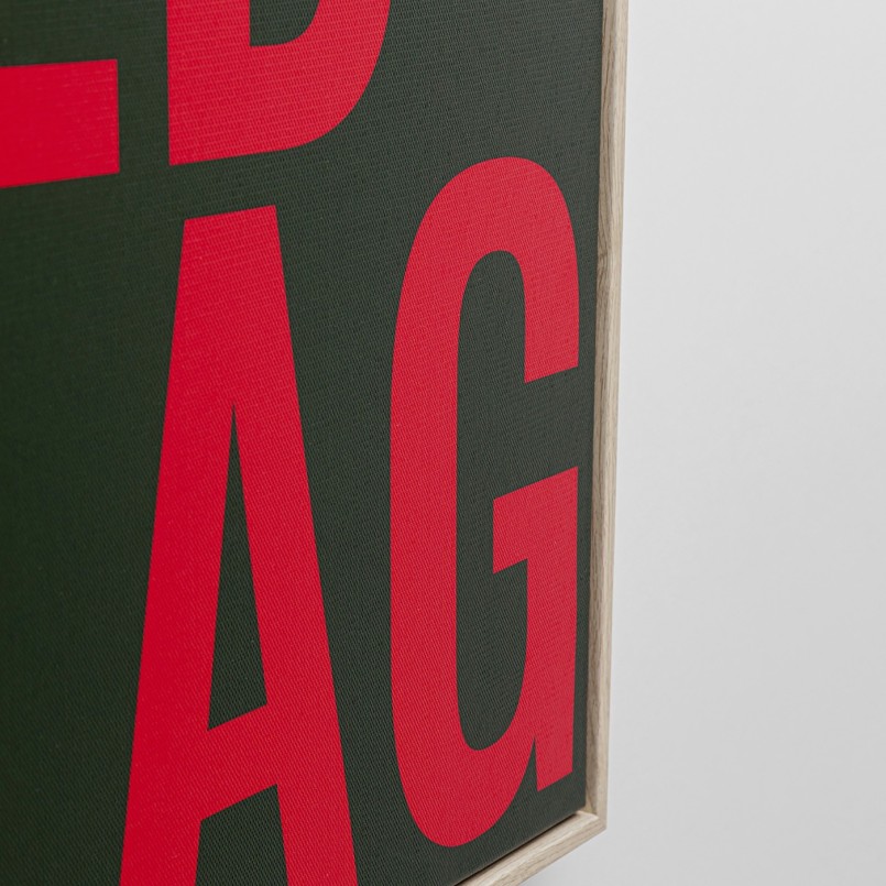 Groen en rood krijtbord - Rode vlag - Kare Design