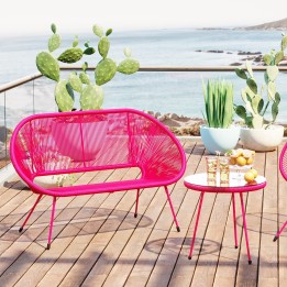 Pink garden bench - Acapulco Mono - Kare Design