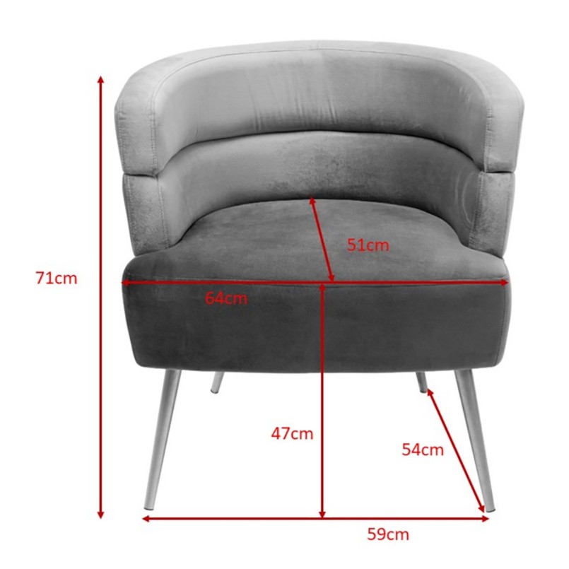 Crème fluwelen retro fauteuil - Sandwich - Kare Design