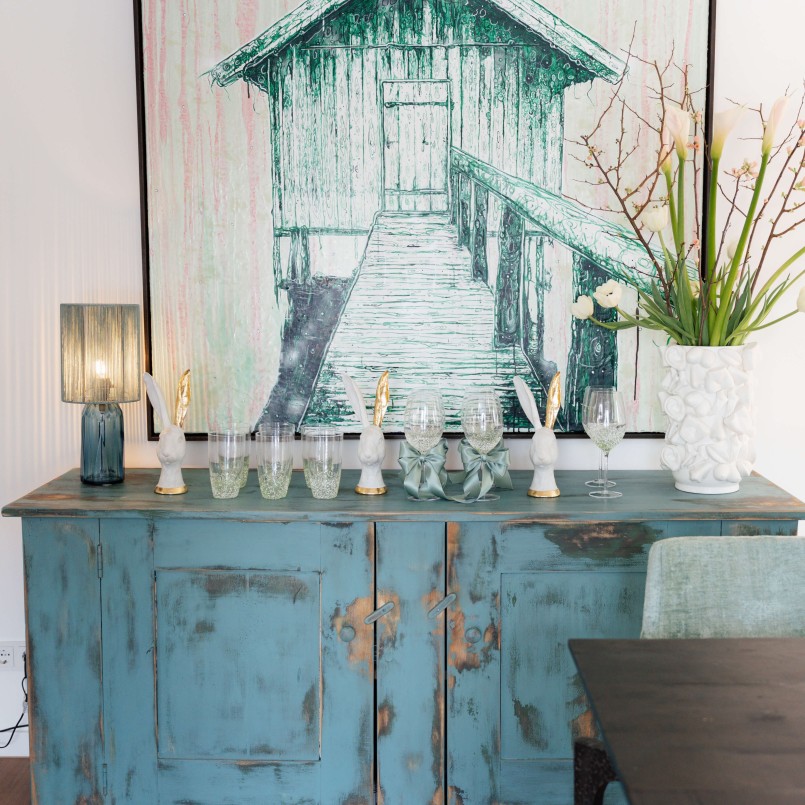 Versiering konijnenkop wit en goud - Kare Design