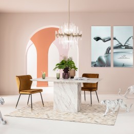 White marble table - Artistico - Kare Design