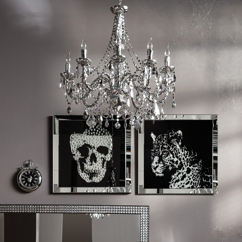 Picture Frame mirror skull 100x100cm Kare Design