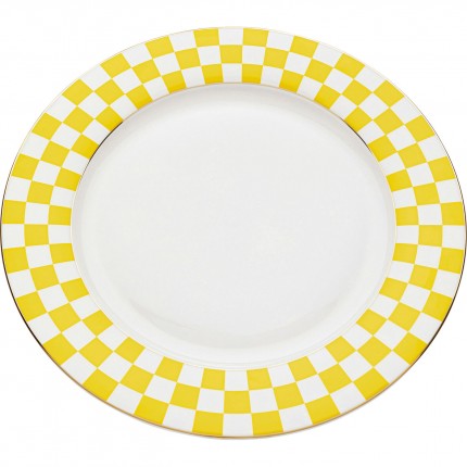 Borden Harlequin Ø27cm geel (6/set) Kare Design