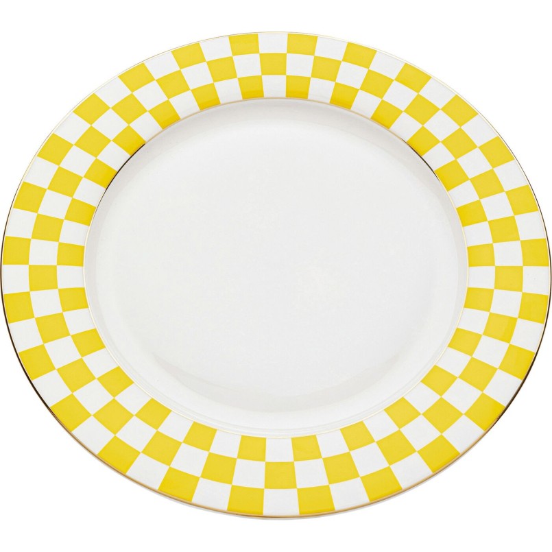 Assiette Harlequin jaune Ø27cm
