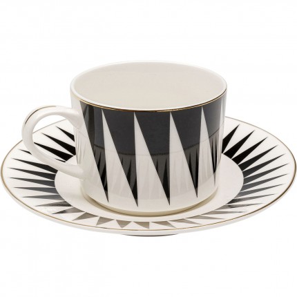 Koffiekoppen Harlequin zwart en wit (4/set) Kare Design