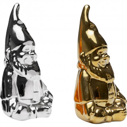 Peper en zoutstel gnoom goud en zilver Kare Design
