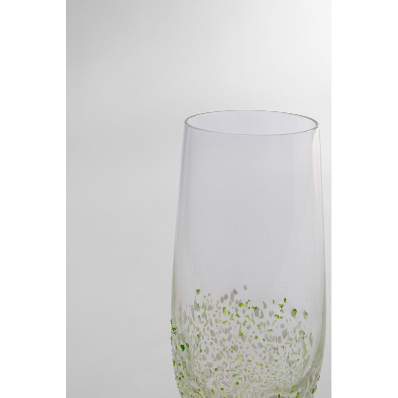 Flûte à champagne Confetti vert 26cm