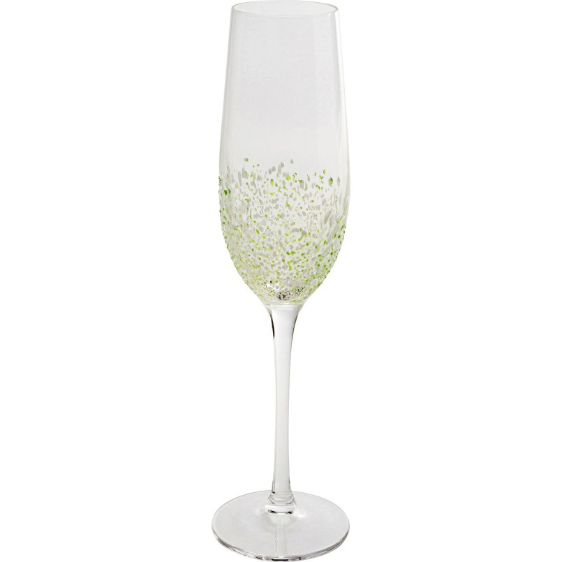 Flûte à champagne Confetti vert 26cm